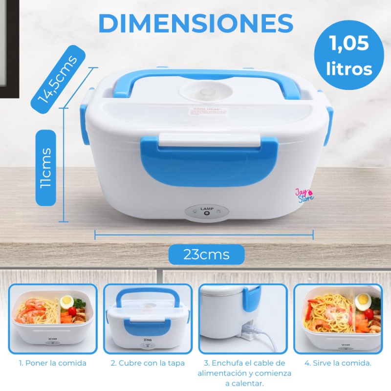 LONCHERA ELECTRICA AZUL - PORTA COMIDA